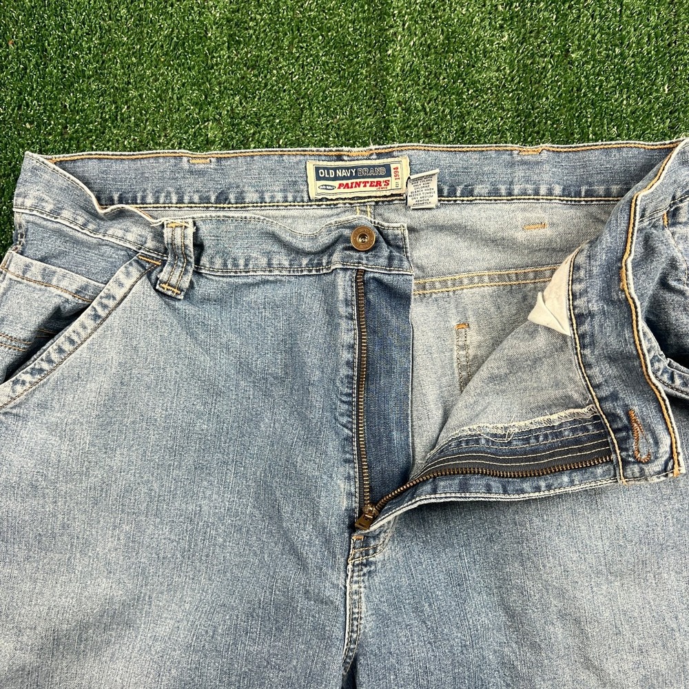 Vintage Old Navy Painter's Carpenter Jeans Men's 39x30" Blue Wide-Leg Baggy Y2K